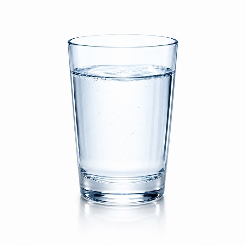 Klares gefiltertes Wasser im Glas